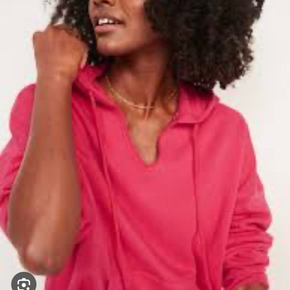 Old Navy Oversized Bright Hot Pink Pullover Hoodie Small